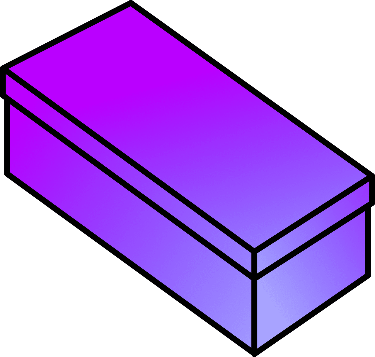 Clipart box rectangular shoe large size image