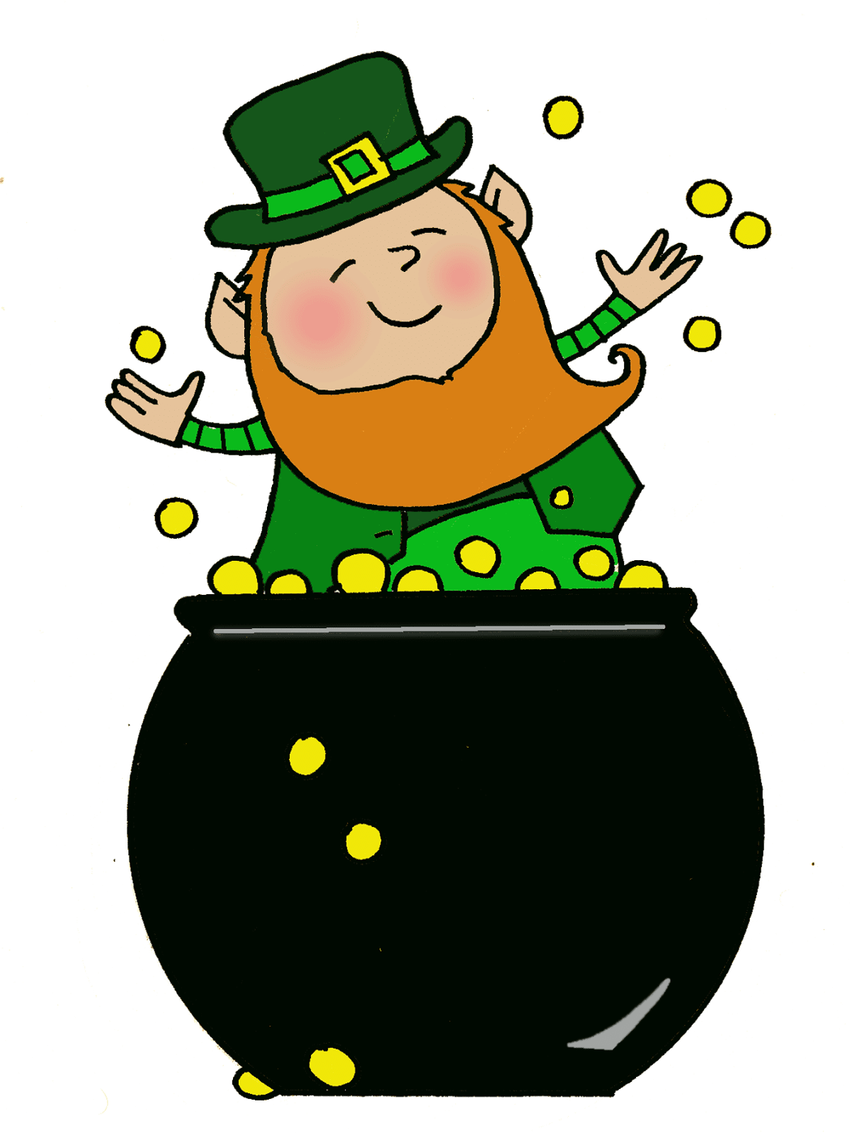 Pot of gold mart clipart background