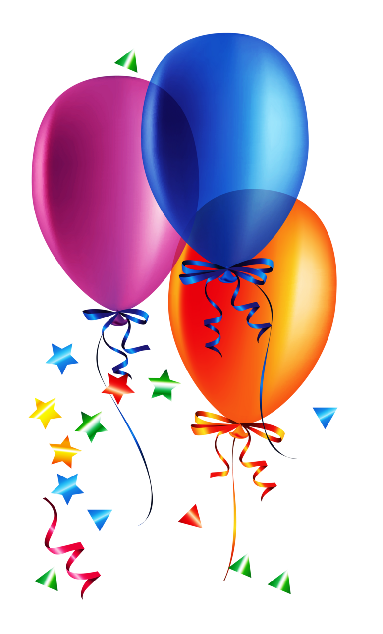 Party balloons with confetti clipart vector