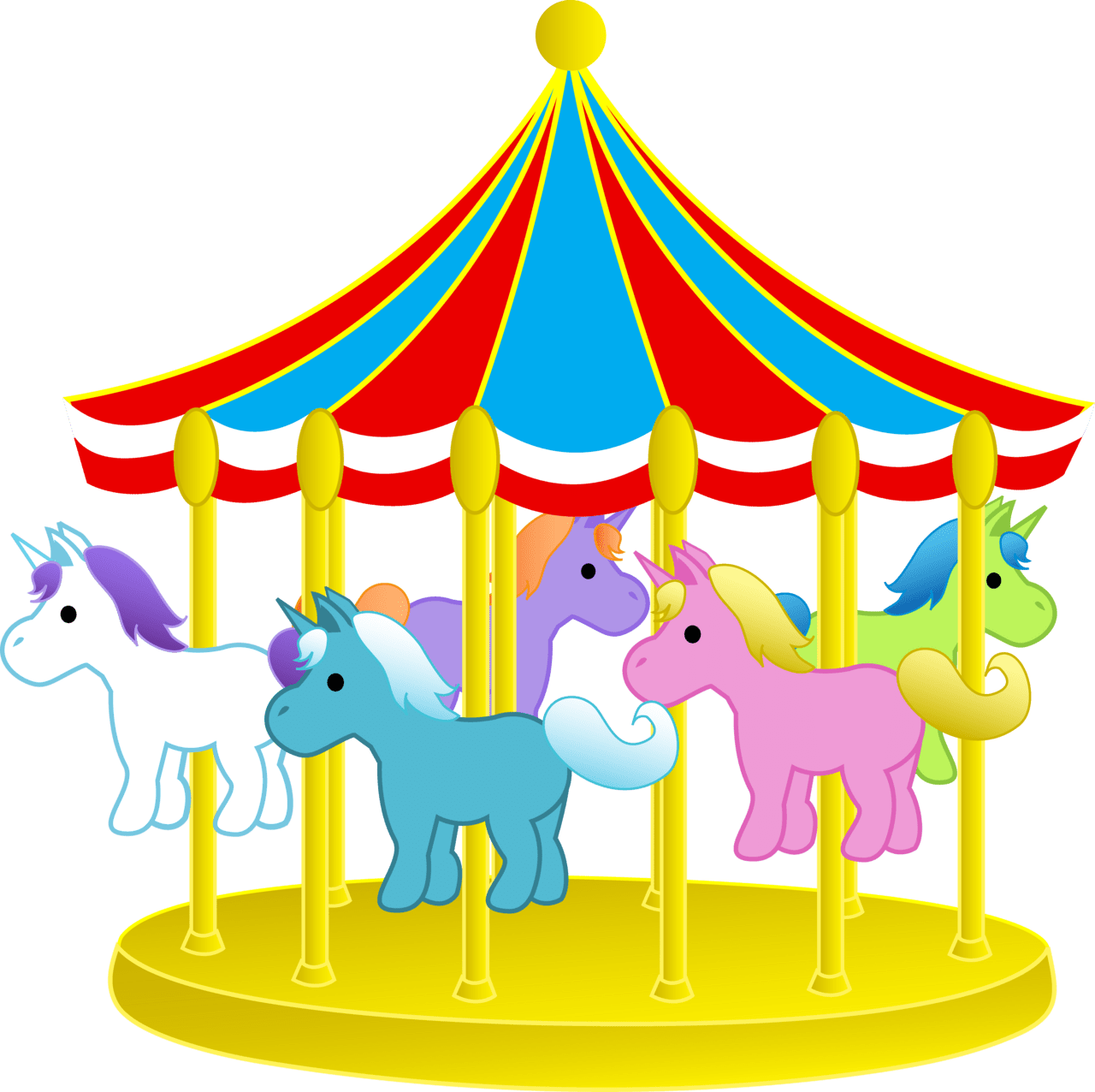 Park cute clipart and coloring pages vector