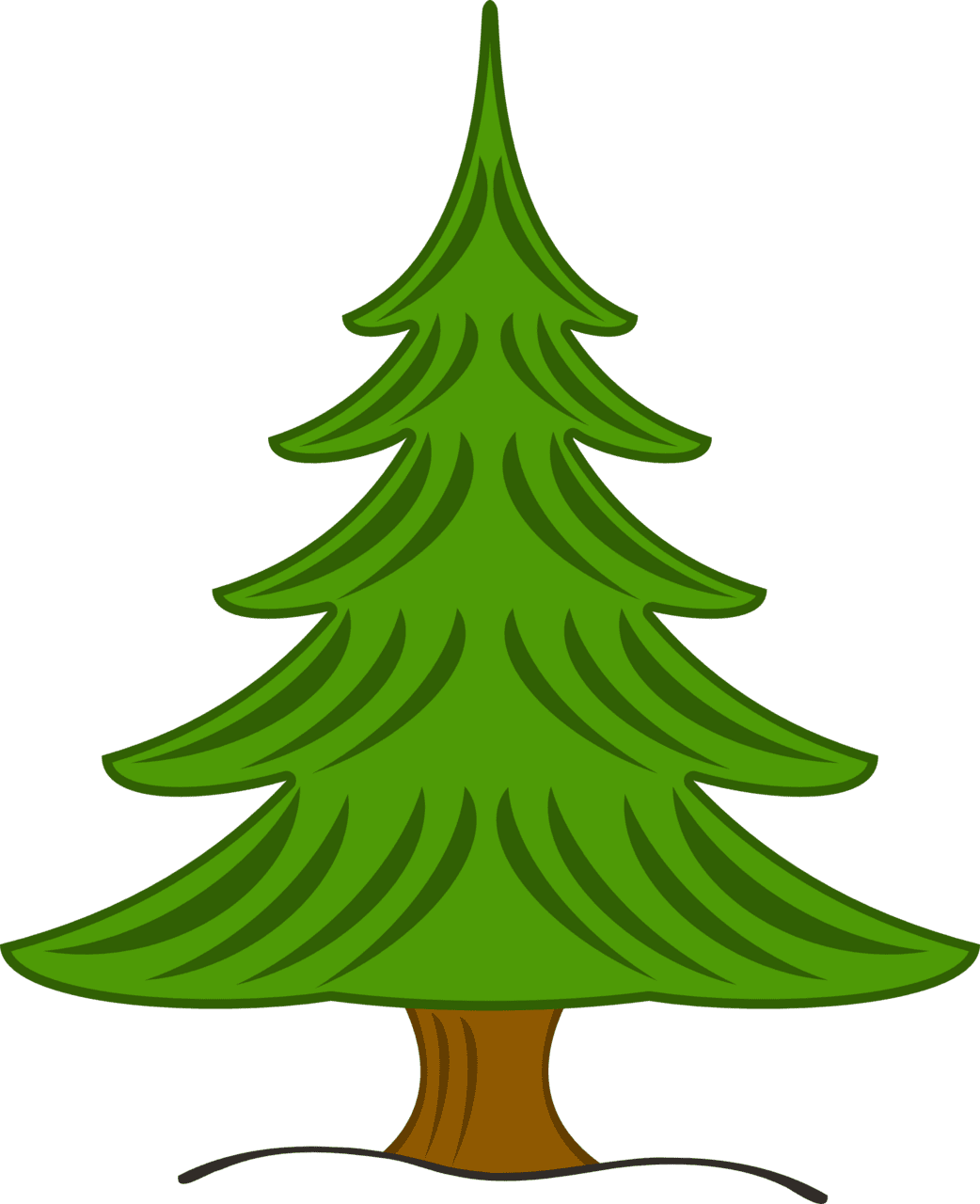 Pine tree pin page clipart vector 2