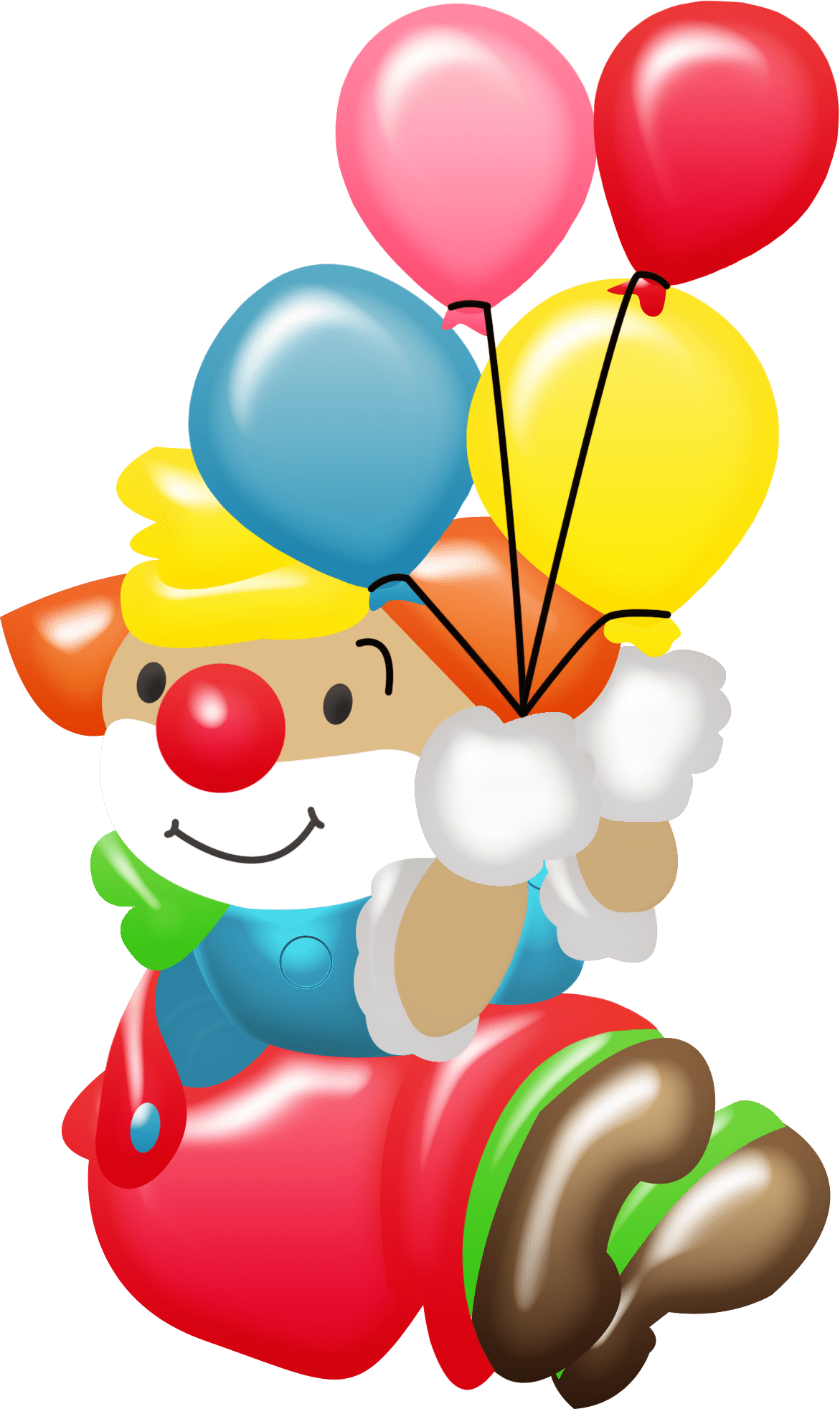 Clown pin page clipart picture 5