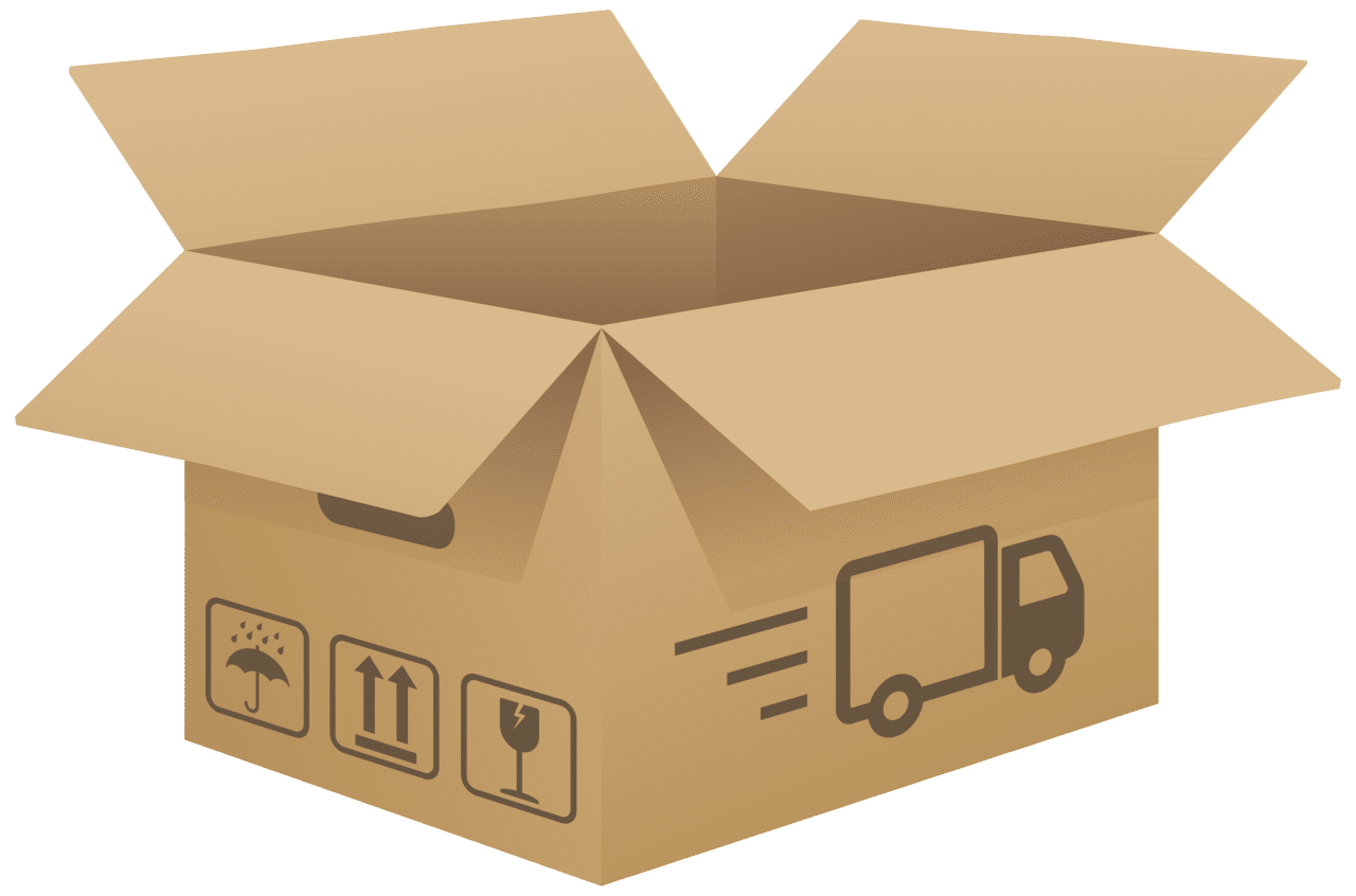 Open cardboard box clipart image best