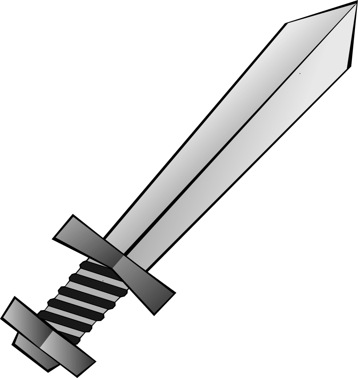 Toy sword grayscale clipart free