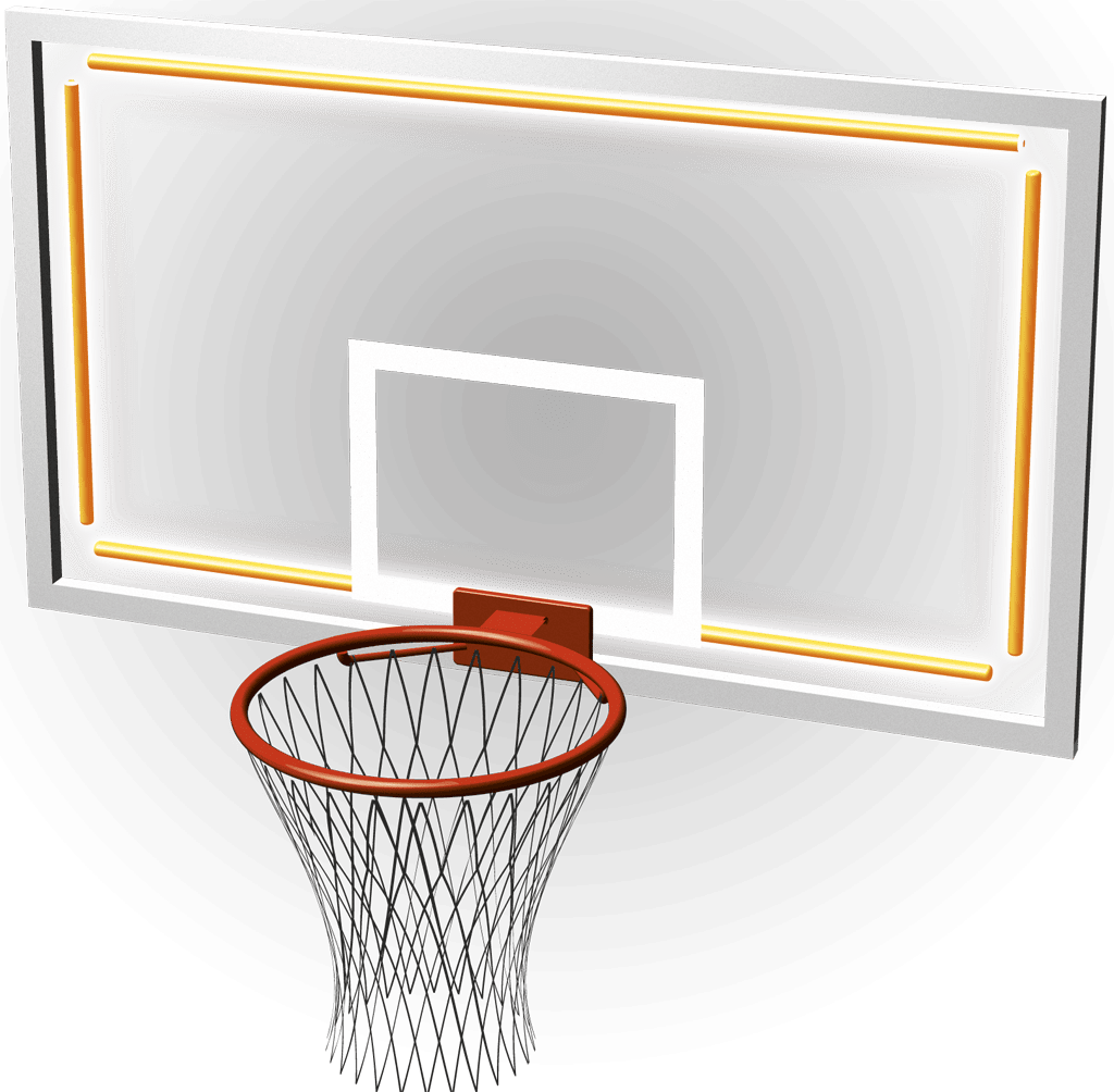 Basketball hoop backboard streetball clipart large size image