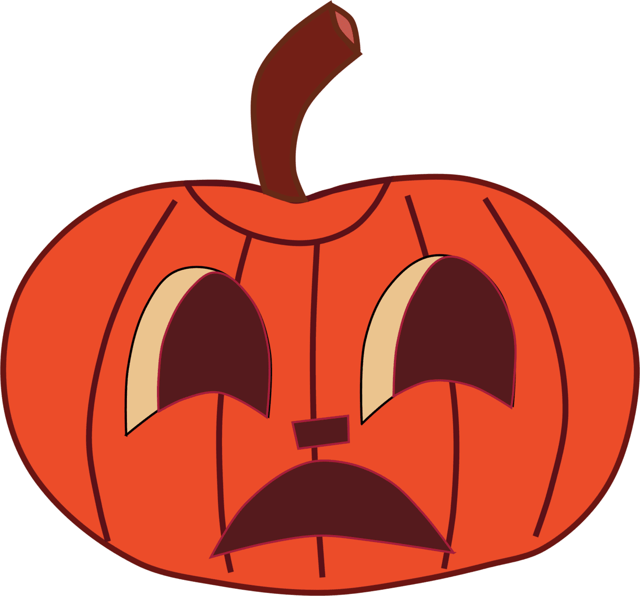 Painted halloween pumpkin faces clipart background