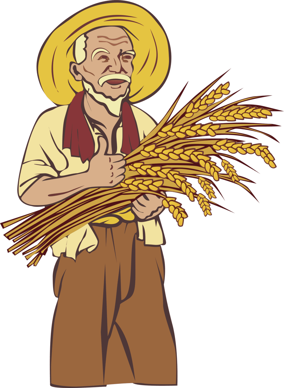 Man farmer clipart vector