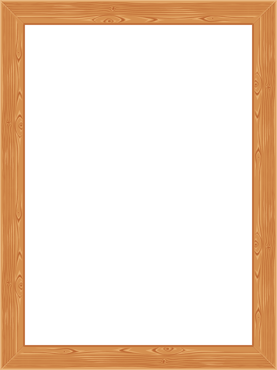 Picture frame classic wooden image clipart