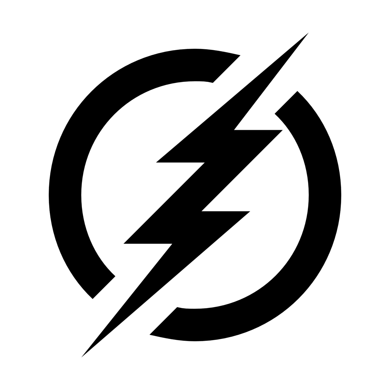 Lightning bolt the flash sign clipart transparent