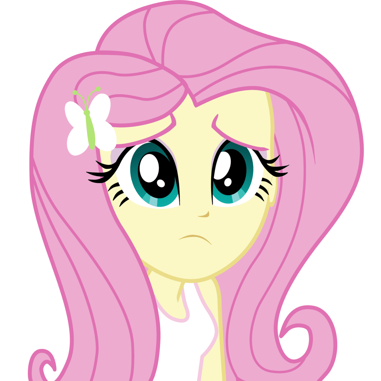 Equestria girls sad fluttershy vector by efk san deviantart clipart