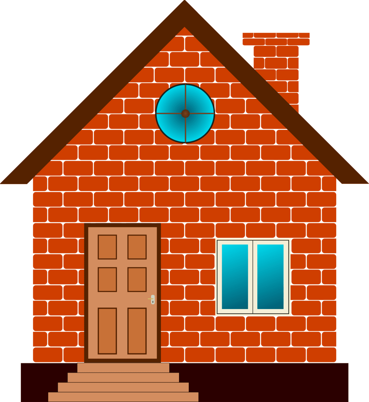 House in brick clipart free