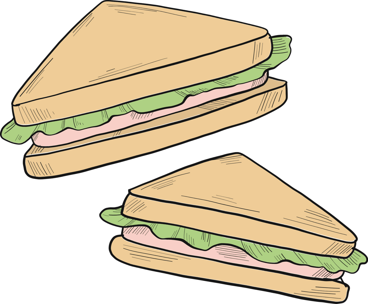 Breakfast sandwich es vector clipart images