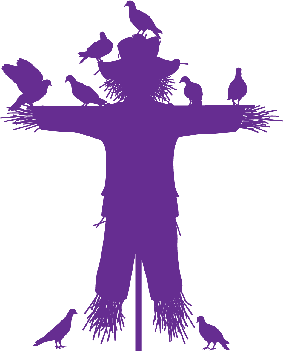 Crow clipart scarecrow purple image with no background