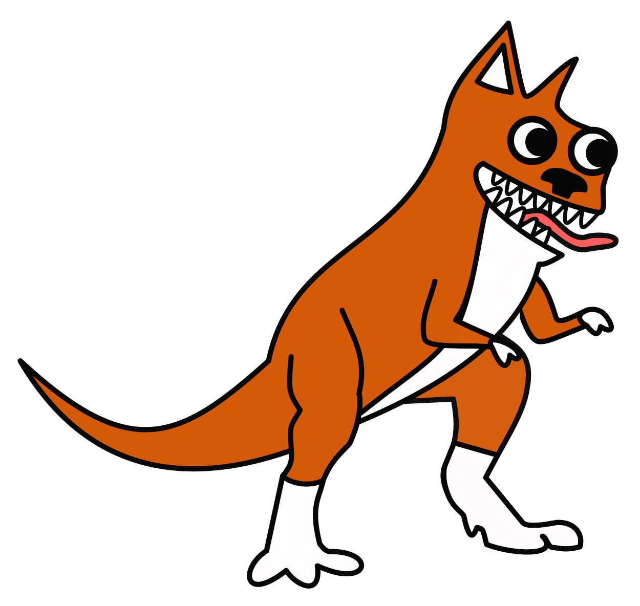 Kangaroo kittysaurus clipart picture