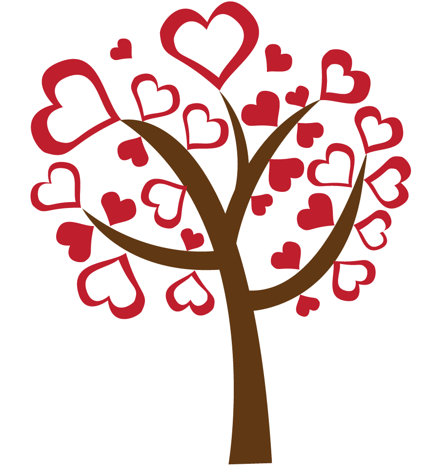 Happy valentines day heart tree clipart photo