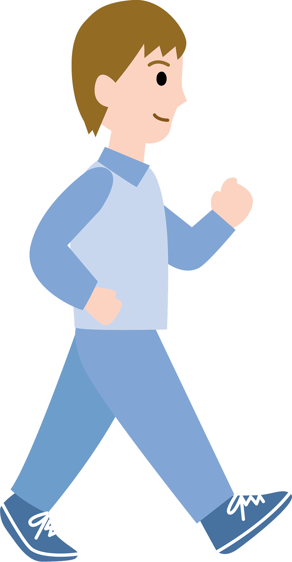 Walking man doing wolking exercises vector clipart images