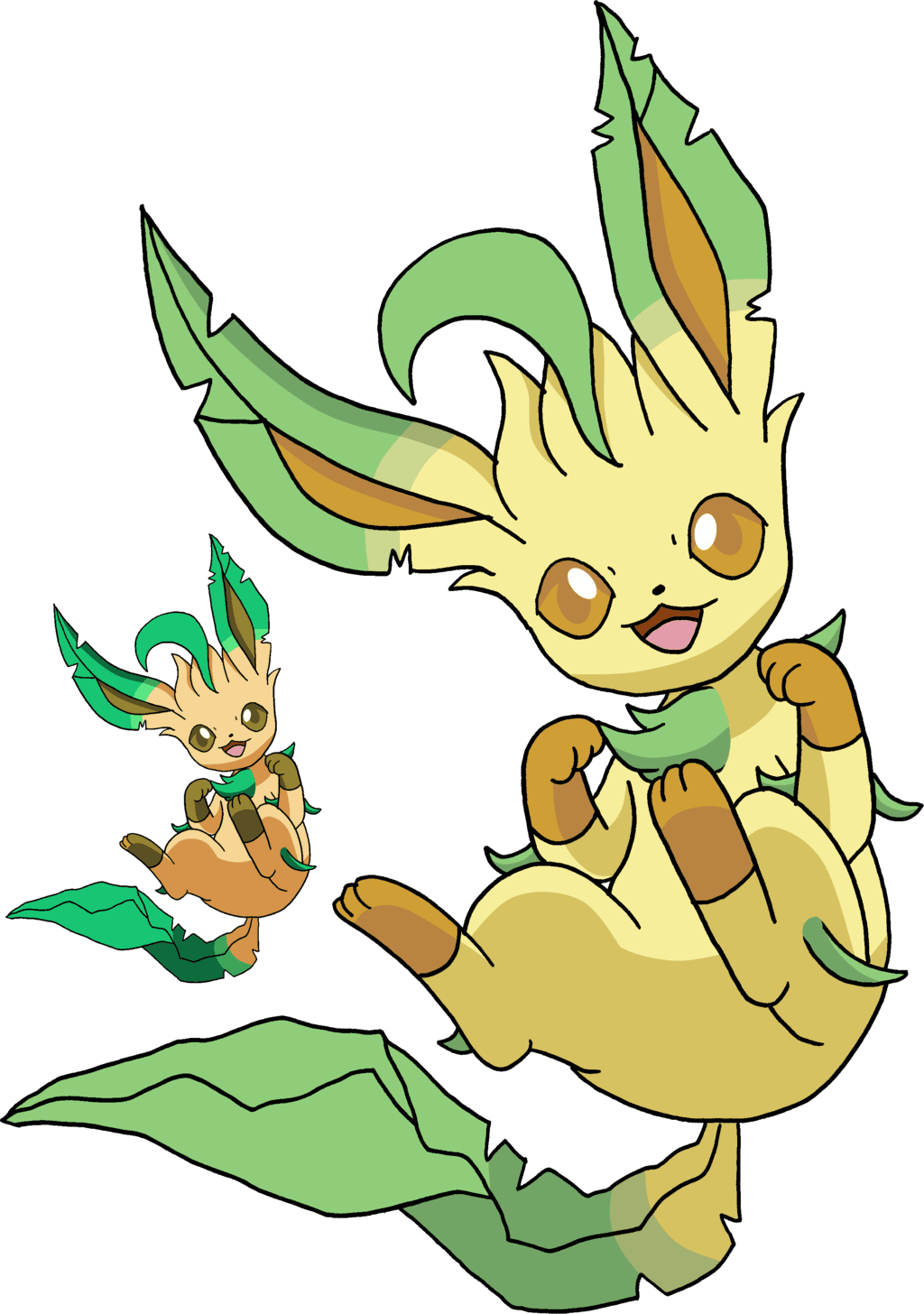 Pokemon leafeon art by tails deviantart clipart free