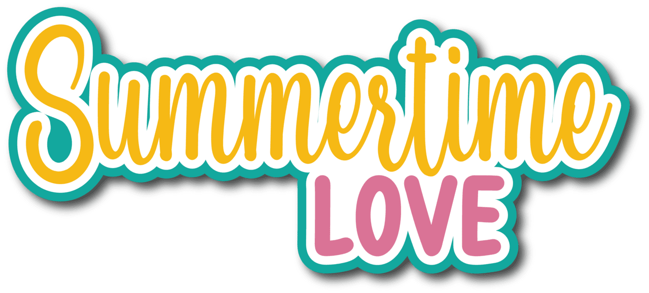 Summertime love scrapbook page le sticker clipart transparent