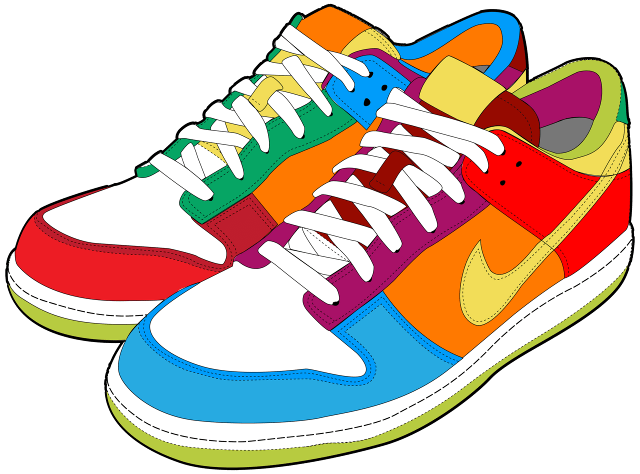 Shoe colorful sneakers clipart best image