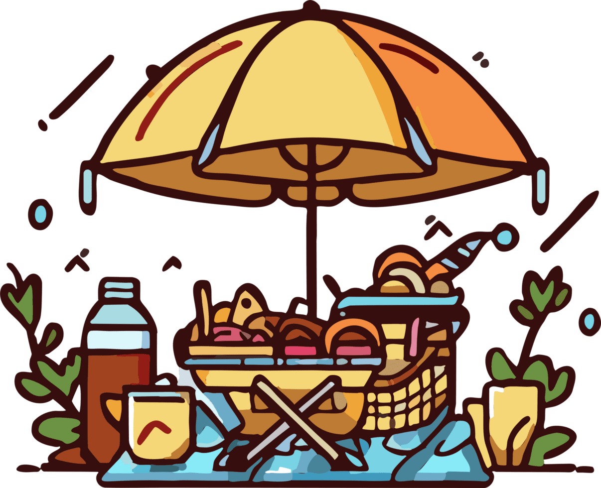 Picnic graphic clipart design logo 2