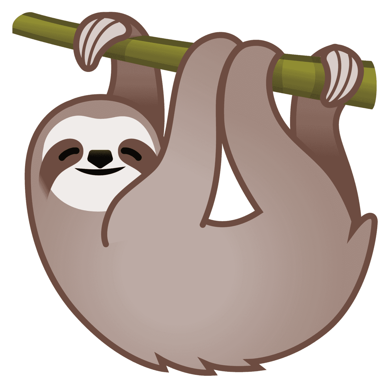 Sloth vector emoji clipart