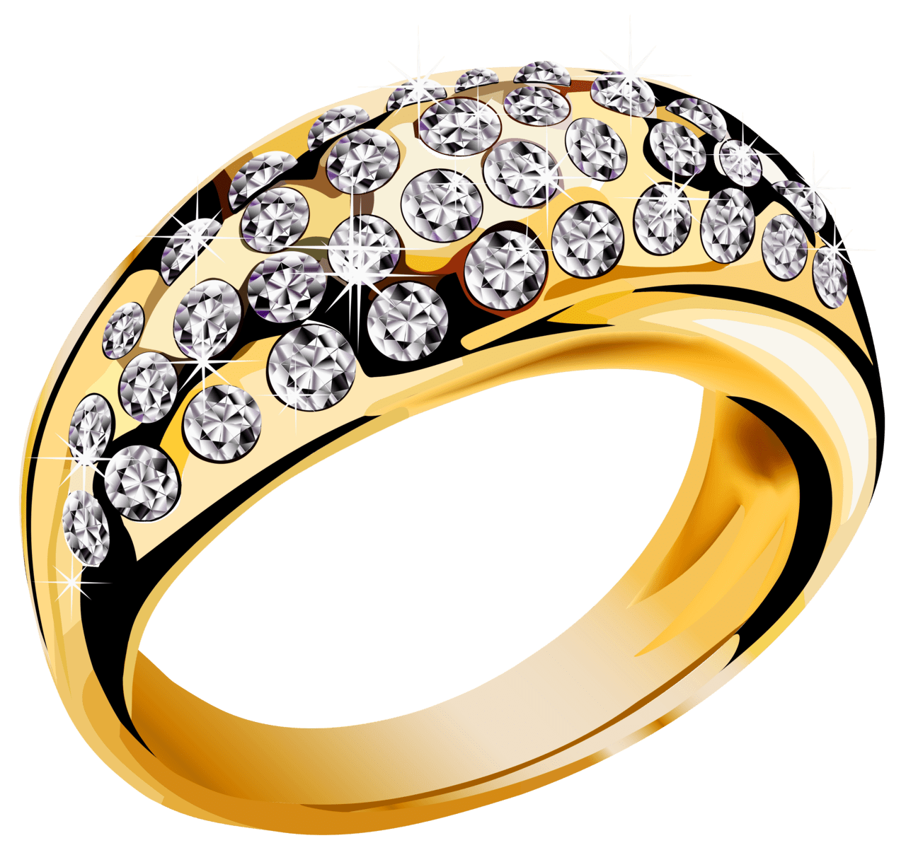 Gold ring with diamonds image for clipart