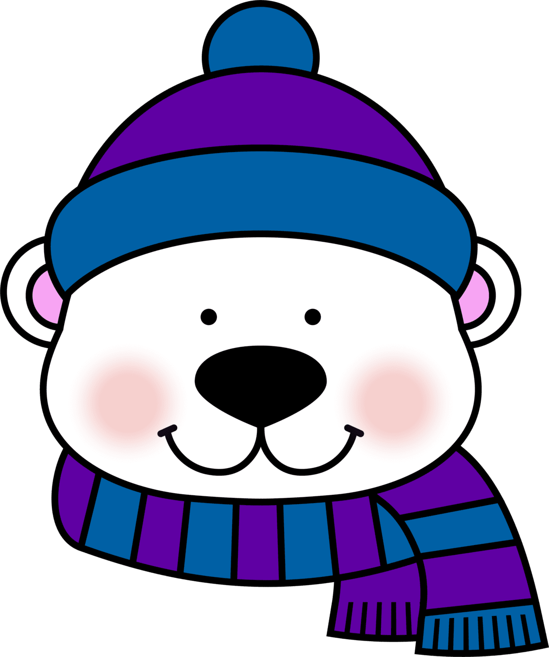 Polar bear page clipart vector