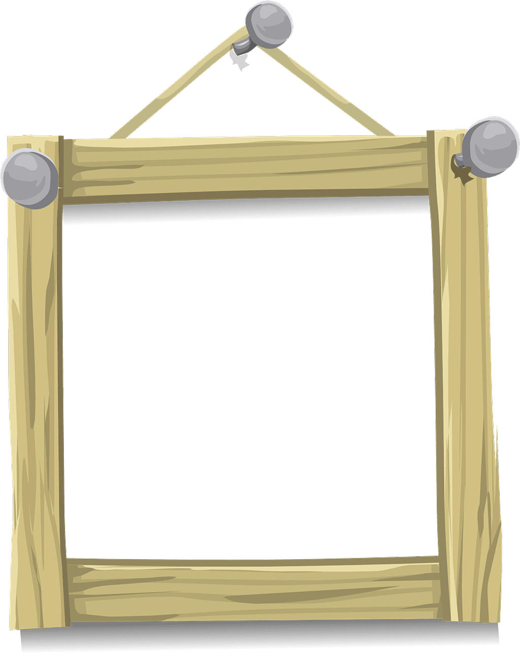 Frames frame wood photo hang nail picture full size see clipart