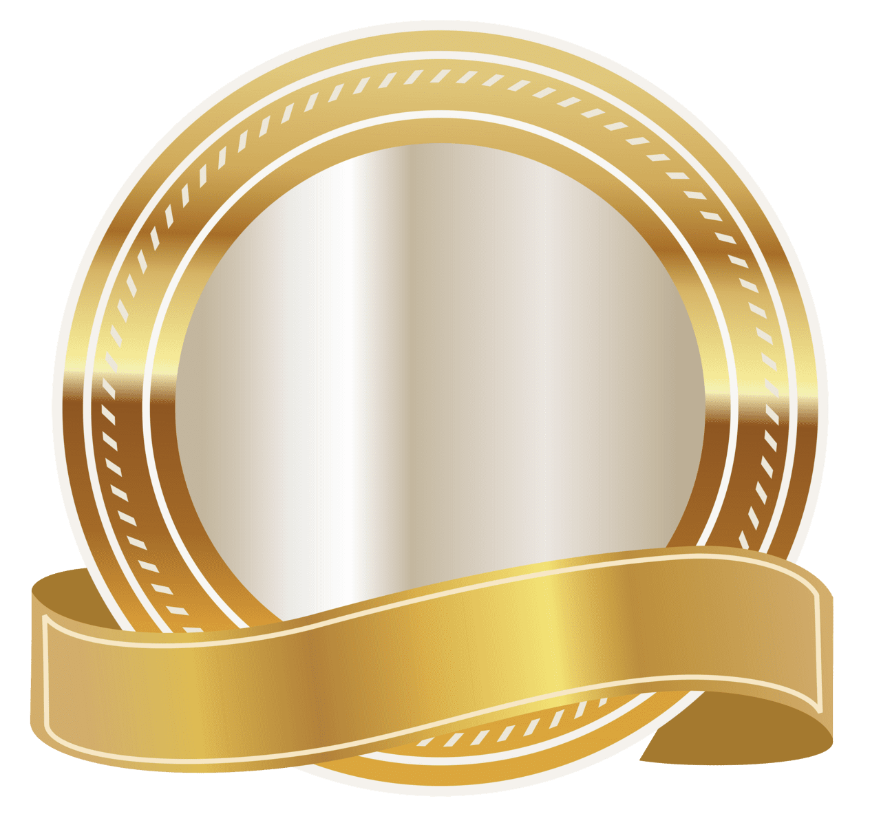 Gold seal with ribbon clipart image