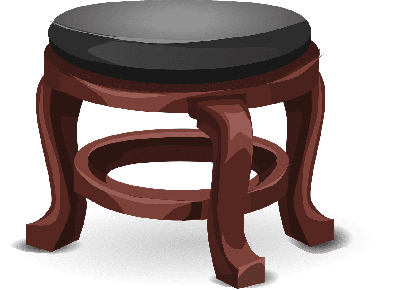 Table stool foot leather vector graphic clipart