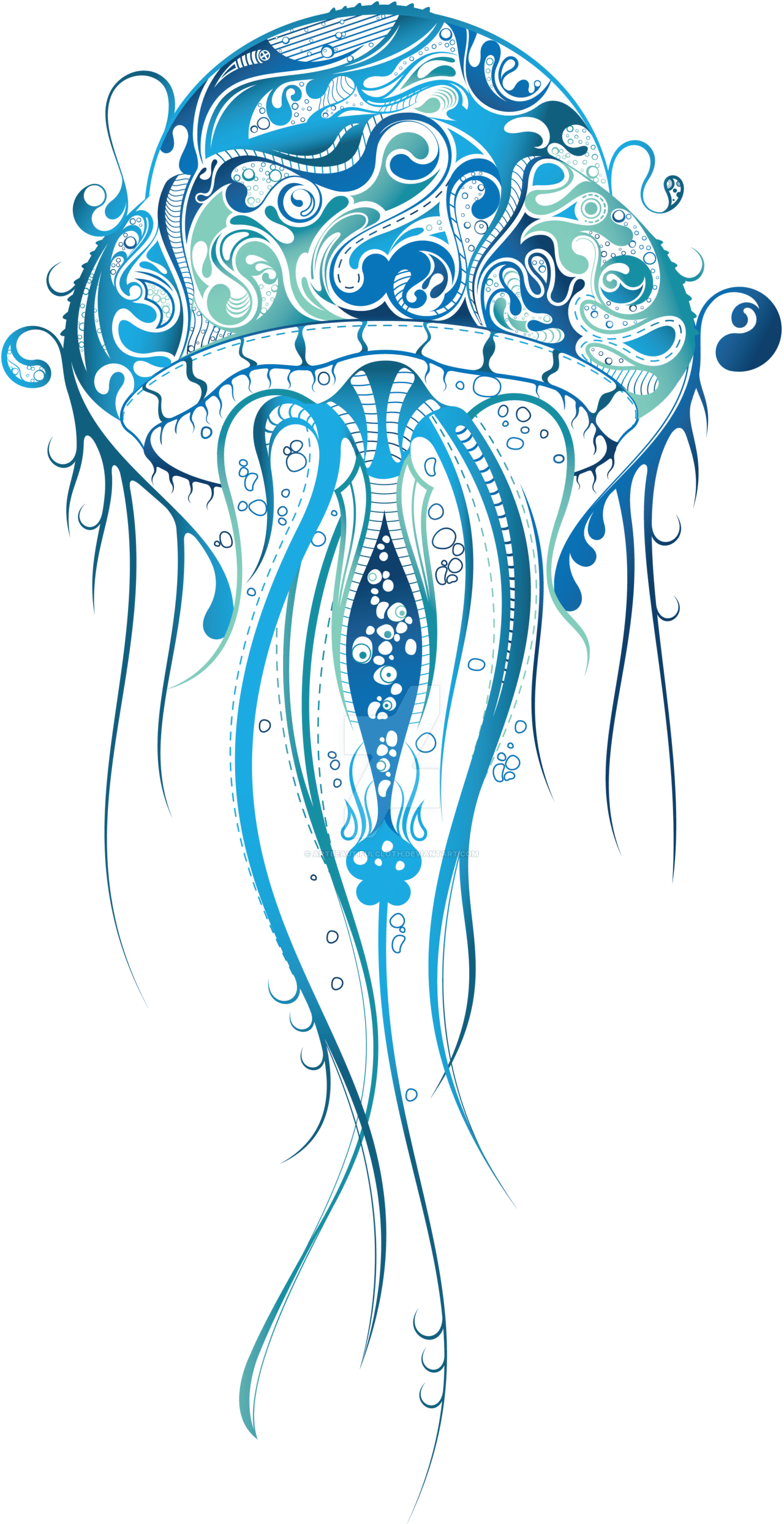 Jellyfish clipart image with no background