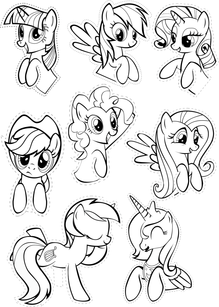 Pocket pony coloring sheet by oceanbreezebrony deviantart clipart picture