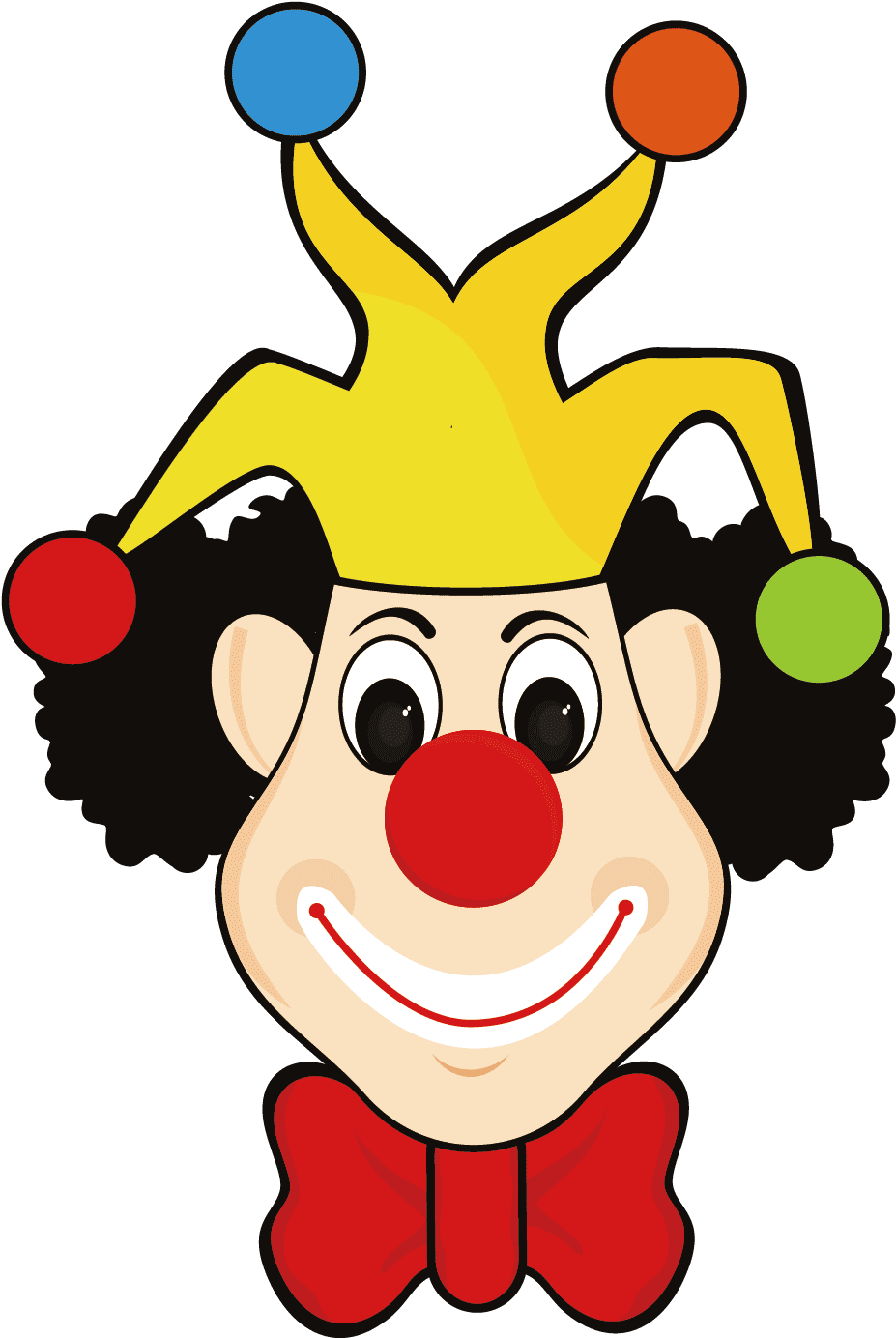 Clown pin page clipart picture 2