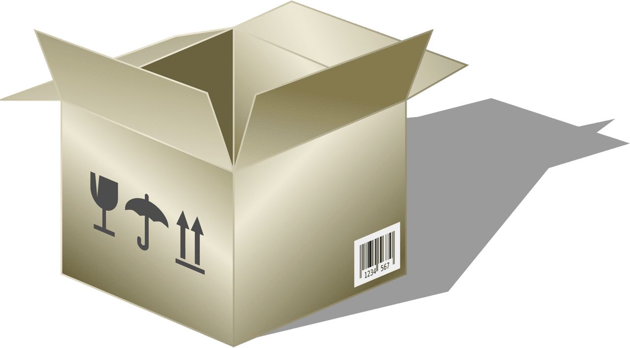 Opened box vector clipart images