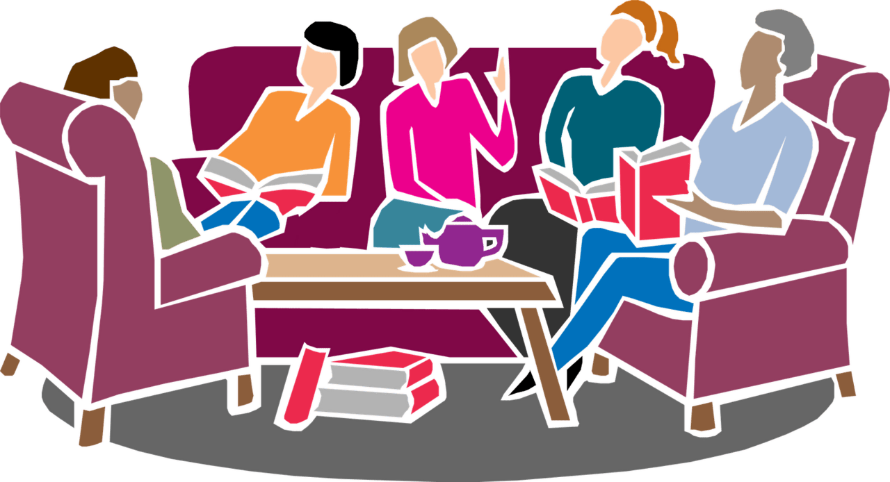 Book club meeting clipart vector