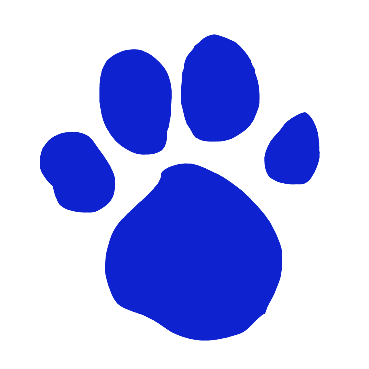 Paw print blues pawprint clipart image