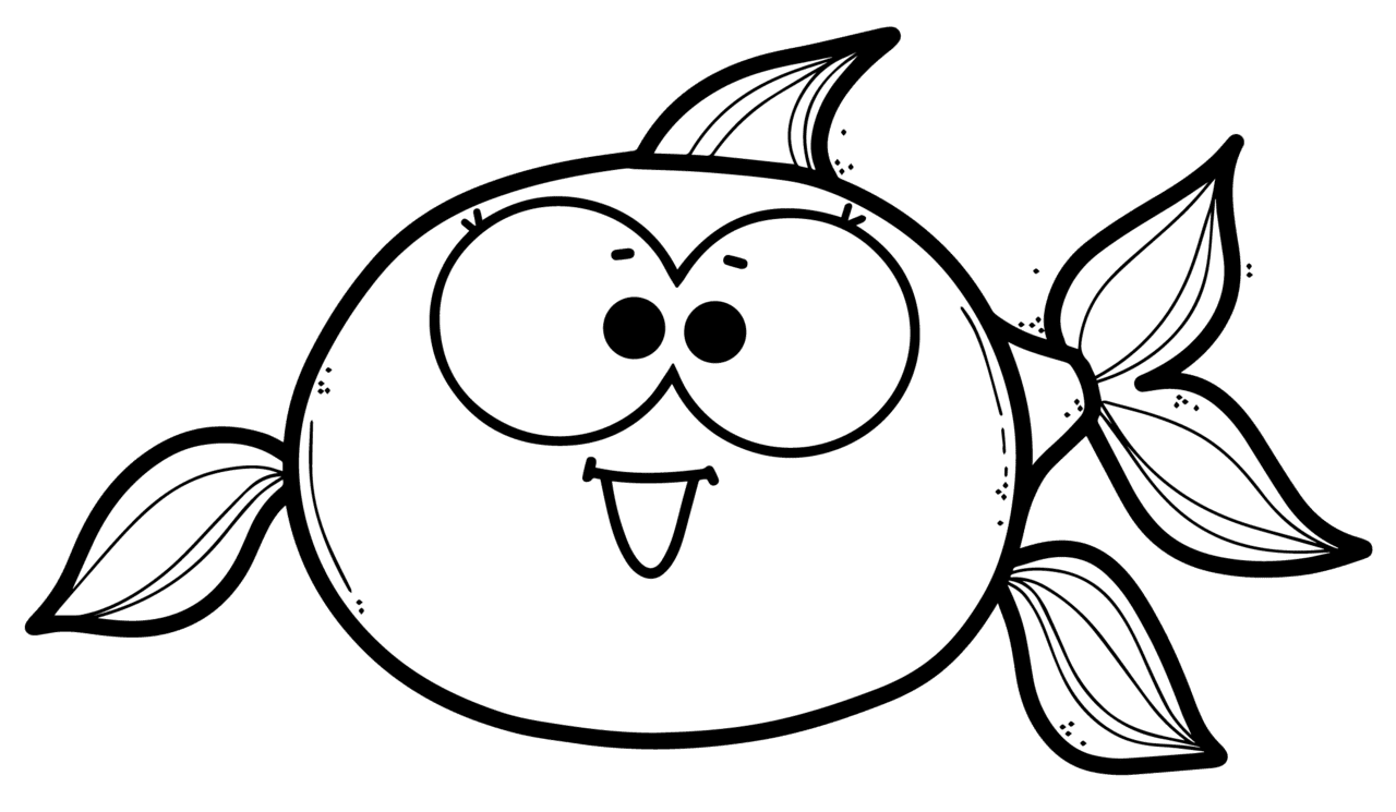 Fish black and white pin page clipart photo