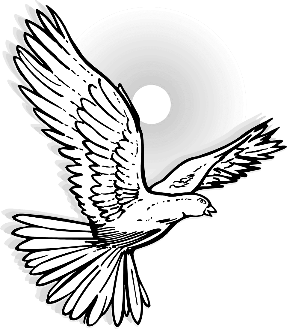 Fly ing doves clipart background