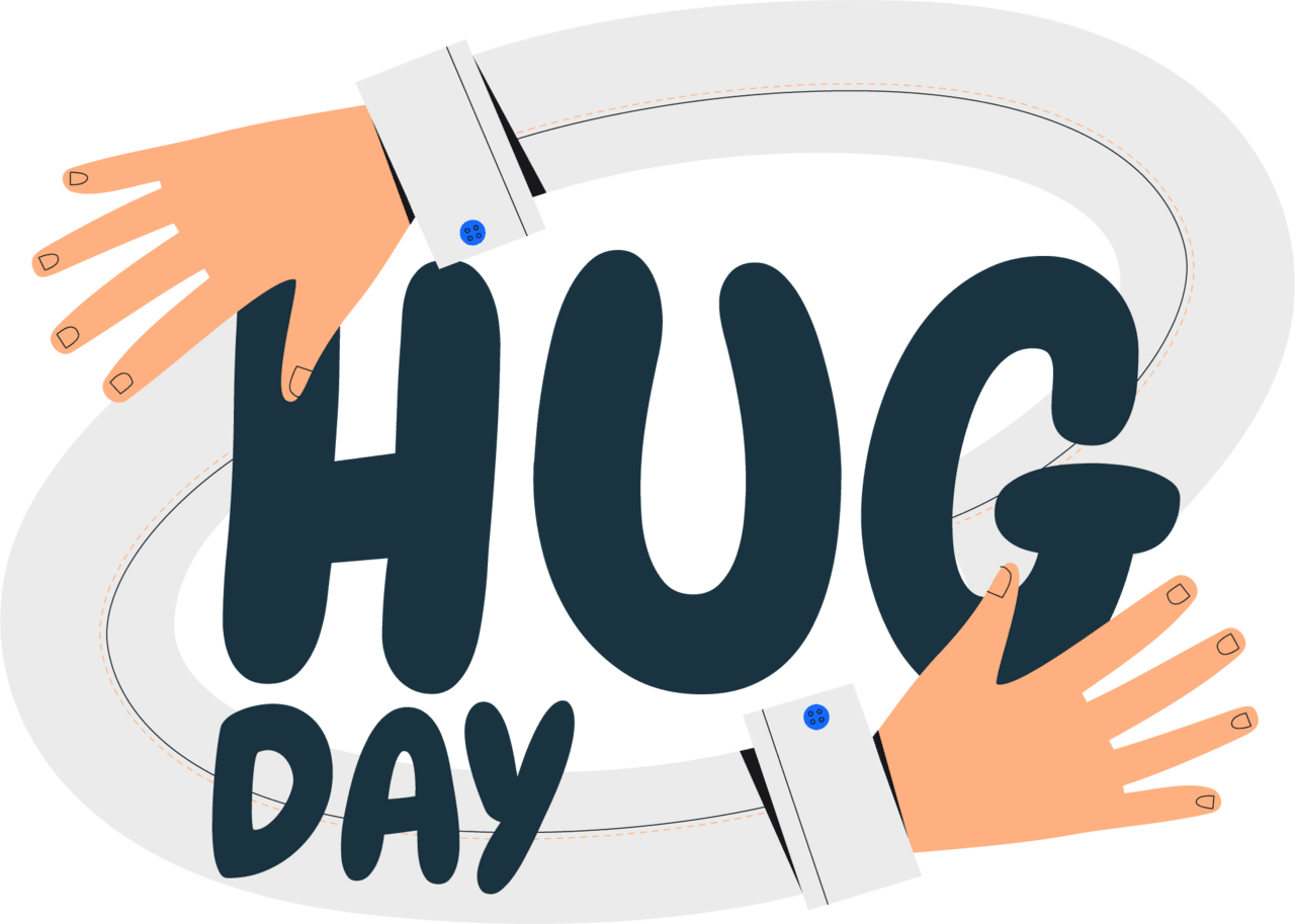 National hug day vector hand concept clipart