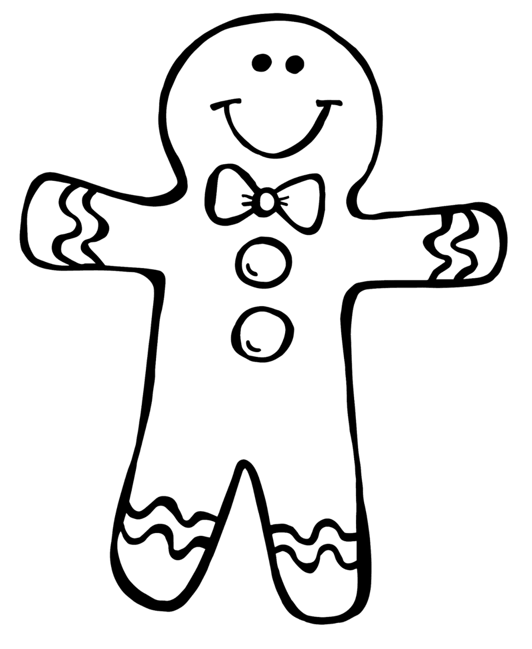 Christmas black and white gingerbread boy girl clipart giveaway clip art