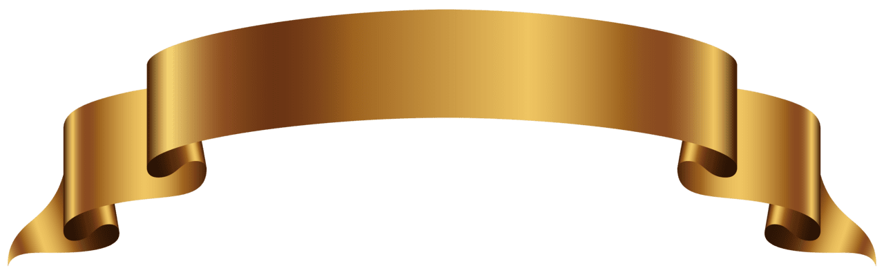 Ribbon gold banner clipart image 2