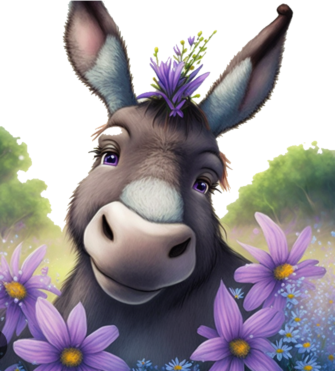 Donkey pin page clipart background