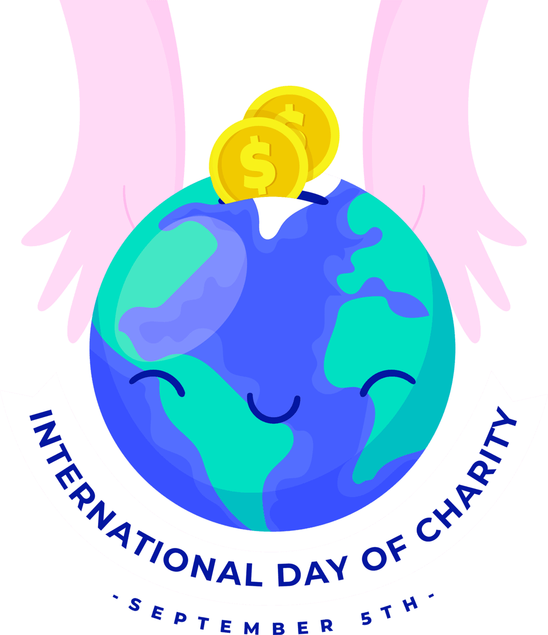 World clipart vector charity day