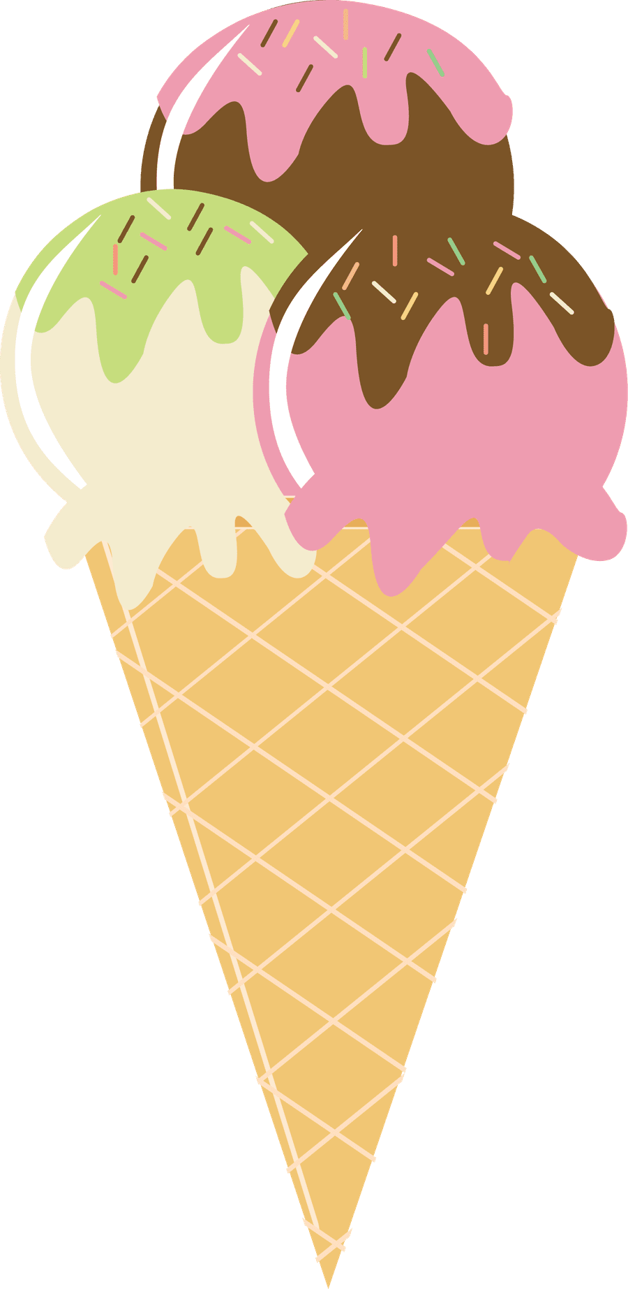 Ice cream cone pin page clipart background 2