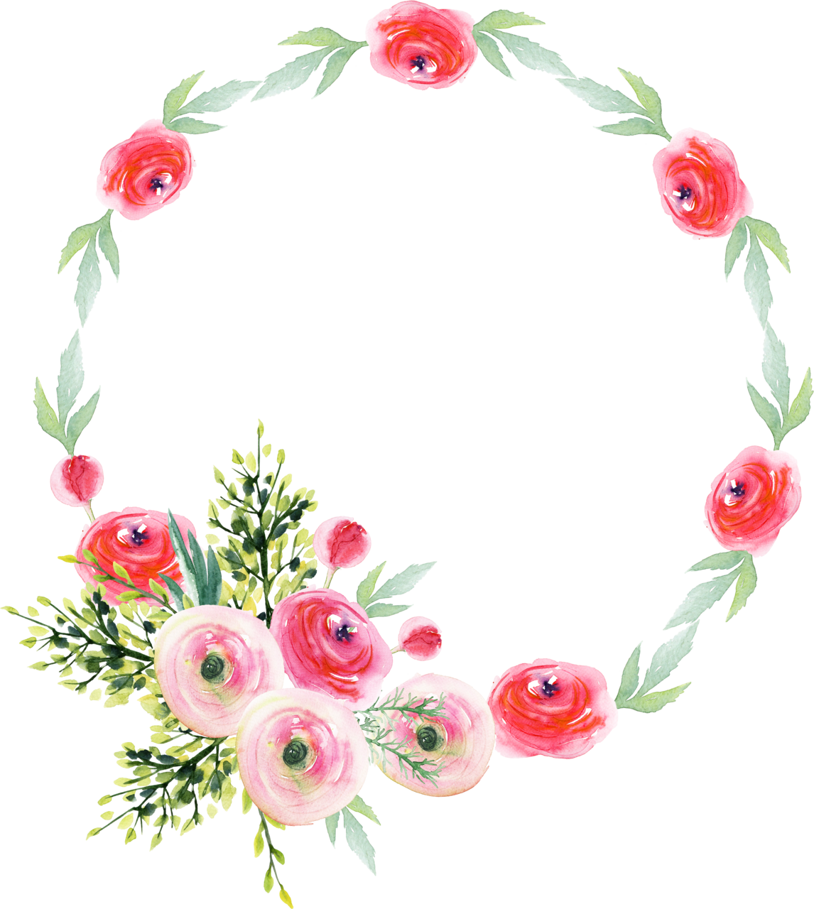 Wreath pin page clipart image 5