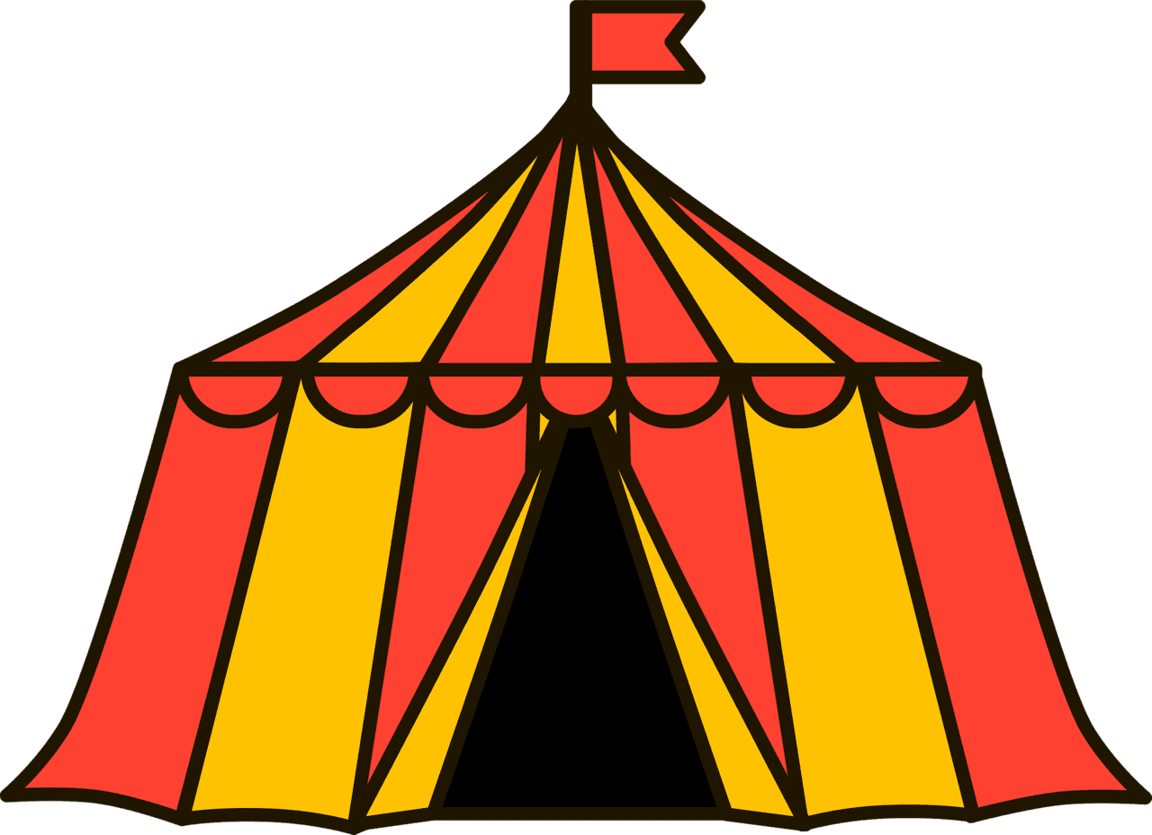 Circus tent vector clipart images