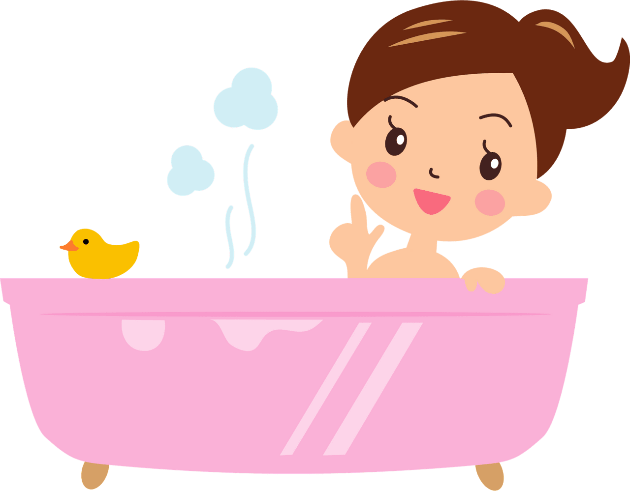 Woman is bath ing vector clipart images