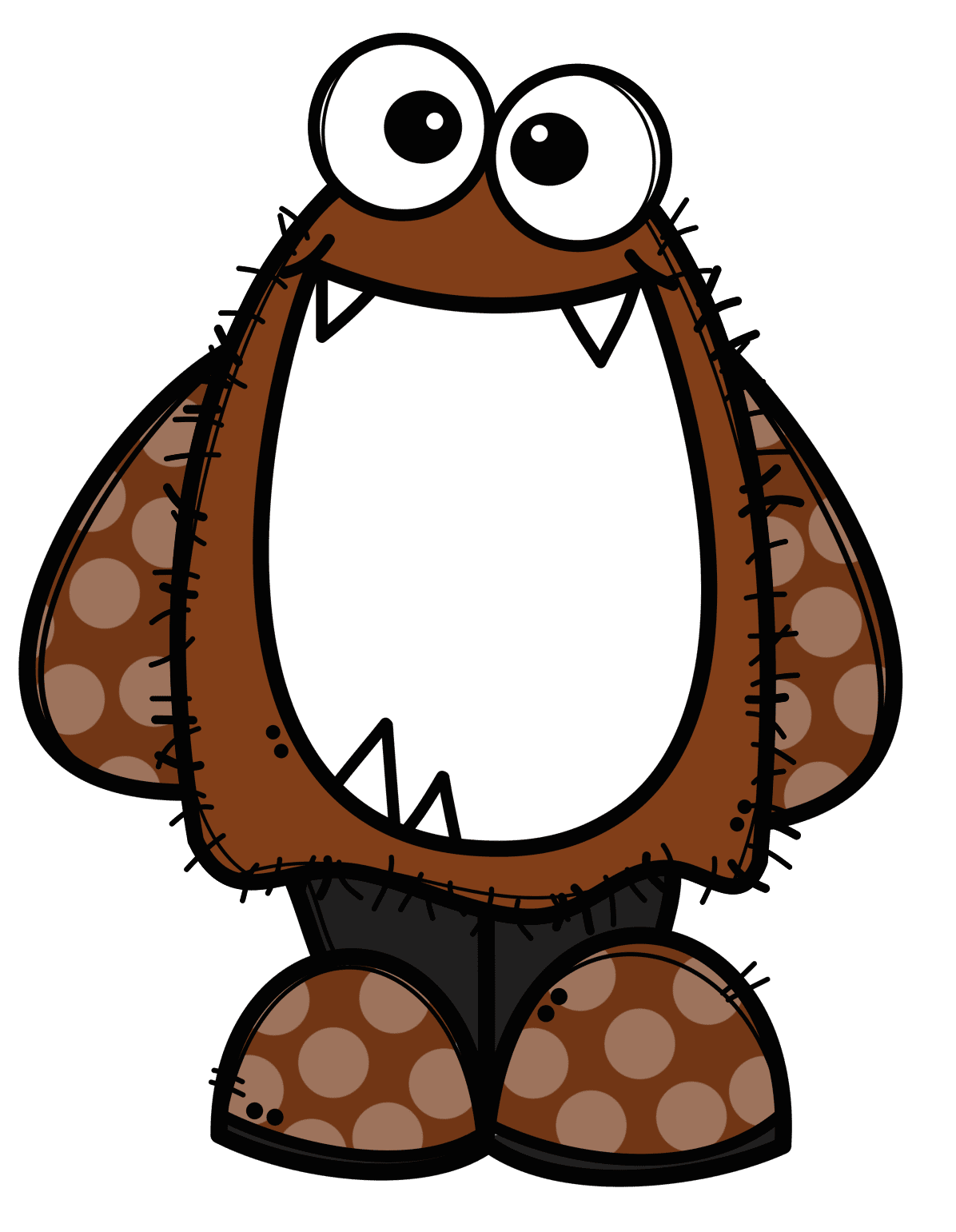 Monster pin page clipart photo 3