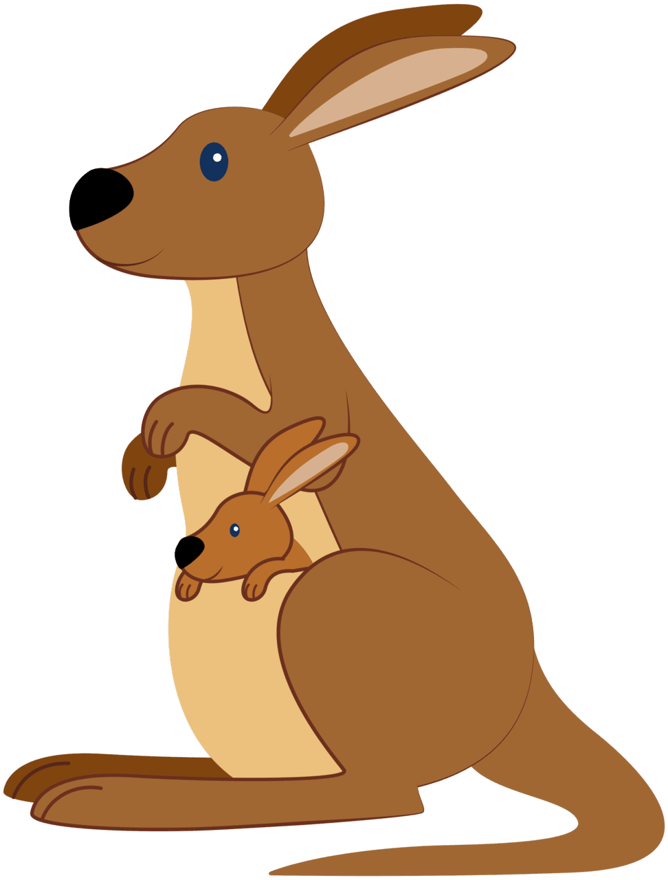 Kangaroo vector clipart images 3