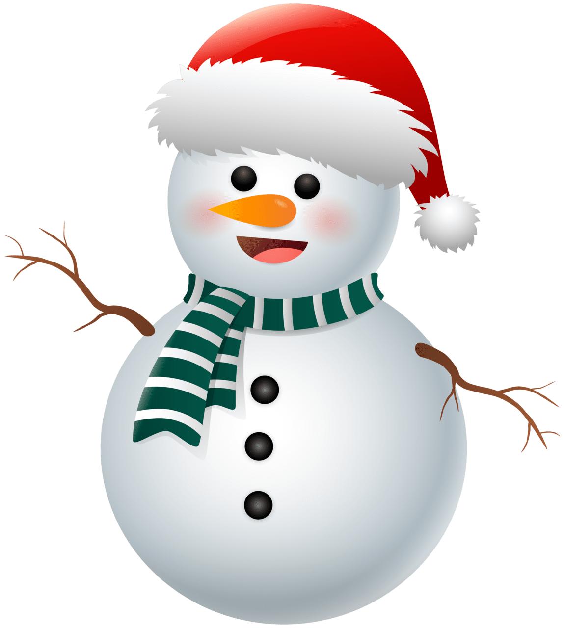 Cute christmas snowman clipart image